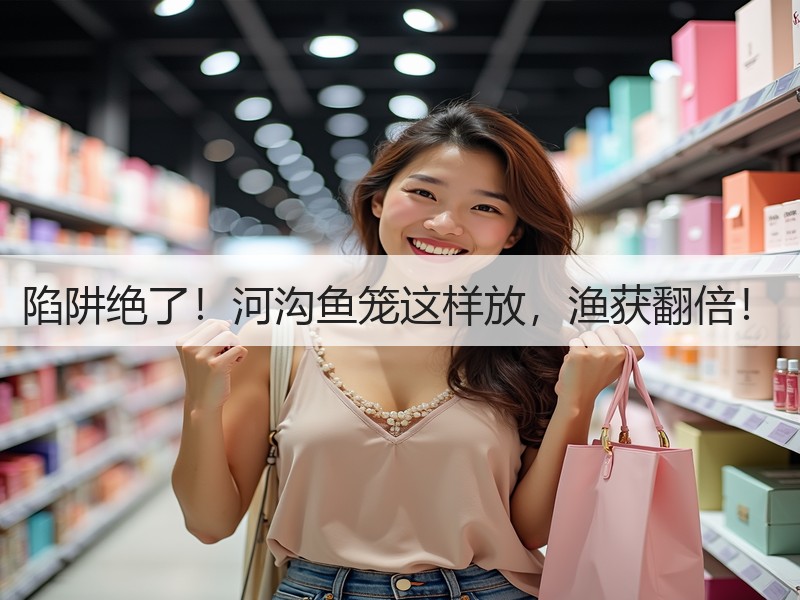 陷阱绝了！河沟鱼笼这样放，渔获翻倍！