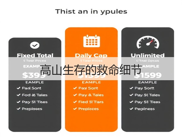 高山生存的救命细节(图2) 高山生存的救命细节(图2)