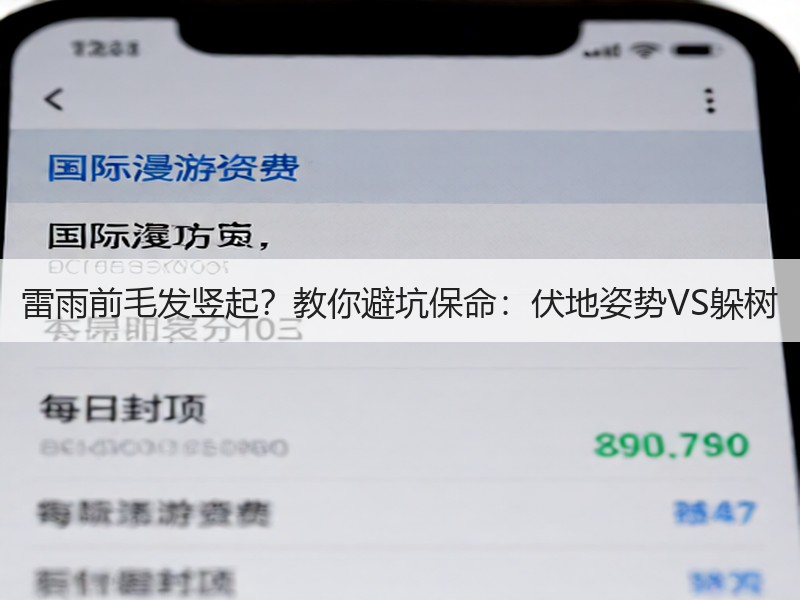 雷雨前毛发竖起？教你避坑保命：伏地姿势VS躲树
